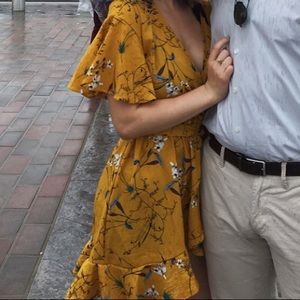 Yellow Wrap dress